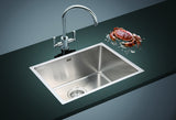 NNEDSZ Handmade Stainless Steel Undermount / Topmount Kitchen Laundry Sink with Waste