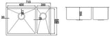 NNEDSZ Steel Sink - 715x440mm