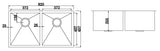 NNEDSZ Steel Sink - 820x457mm