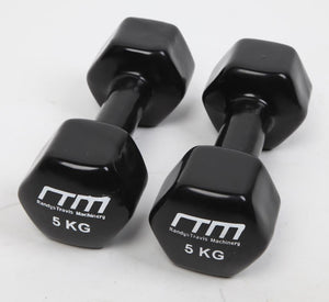 NNEDSZ Dumbbells Pair PVC Hand Weights Rubber Coated