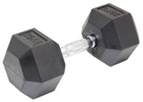 NNEDSZ Commercial Rubber Hex Dumbbell Gym Weight