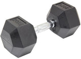 NNEDSZ Commercial Rubber Hex Dumbbell Gym Weight