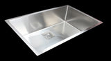 NNEDSZ Handmade 1.5mm Stainless Steel Undermount / Topmount Kitchen Sink with Square Waste