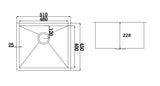 NNEDSZ Steel Sink - 510x450mm