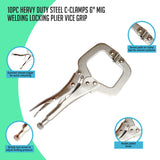 NNEDSZ Heavy Duty Steel C-Clamps 6 Mig Welding Locking Plier Vice Grip
