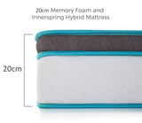 NNEDSZ Double 20cm Memory Foam and Innerspring Hybrid Mattress