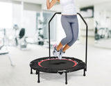 NNEDSZ Rebounder Trampoline With Handle Rail