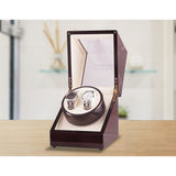 NNEDSZ Automatic Dual Watch Winder Wood Display Box Case Motor Rotation Storage