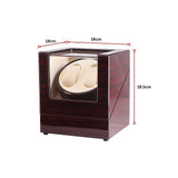 NNEDSZ Automatic Dual Watch Winder Wood Display Box Case Motor Rotation Storage