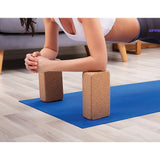 NNEDSZ 2x ECO-Friendly Cork Yoga Block Organic Yoga Prop Accessory Exercise Brick