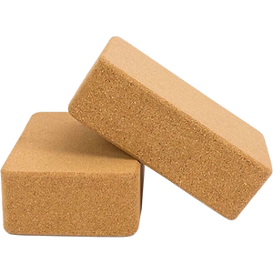 NNEDSZ 2x ECO-Friendly Cork Yoga Block Organic Yoga Prop Accessory Exercise Brick