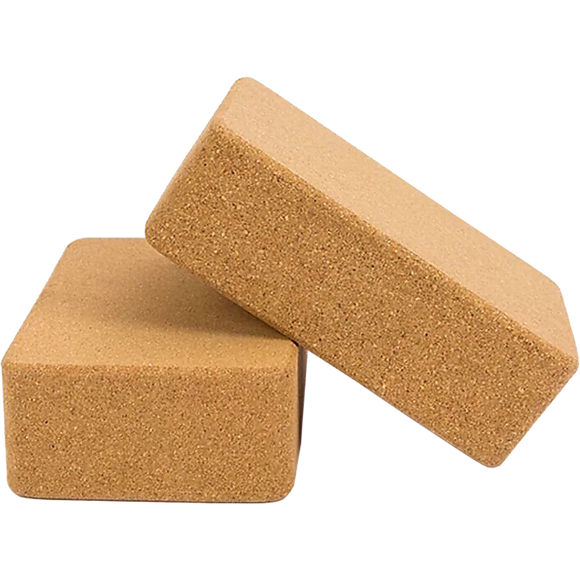 NNEDSZ 2x ECO-Friendly Cork Yoga Block Organic Yoga Prop Accessory Exercise Brick