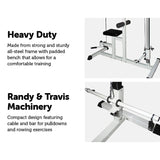 NNEDSZ Home Fitness Multi Gym Lat Pull Down Workout Machine Bench Exercise