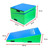 NNEDSZ 120x60x35cm Foldable Soft Incline Gymnastics Mat Wedge Yoga Gym Balance Training