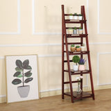 NNEDSZ Tier Wooden Ladder Shelf Stand Storage Book Shelves Shelving Display Rack