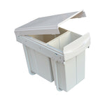 NNEDSZ Out Bin Kitchen Double Dual Slide Garbage Rubbish Waste 10L+20L