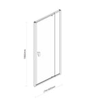 NNEDSZ Semi Frameless Shower Screen (74~82) x 195cm Australian Safety Glass