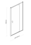 NNEDSZ Semi Frameless Shower Screen (82~90) x 195cm Australian Safety Glass