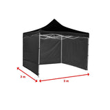 NNEDSZ 3x3m Popup Gazebo Party Tent Marquee Black