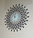 NNEDSZ Modern 3D Crystal Wall Clock Luxury Art Metal Round Home Decor