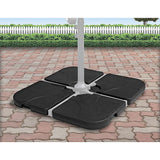 NNEDSZ Outdoor Patio 4-Piece Cantilever Offset 3M Umbrella Base Stand Weight Water Sand