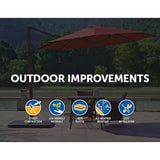 NNEDSZ Outdoor Patio 4-Piece Cantilever Offset 3M Umbrella Base Stand Weight Water Sand