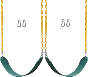 NNEDSZ Pack Swings Seats Heavy Duty 66 Chain Plastic Coated Playground Swing