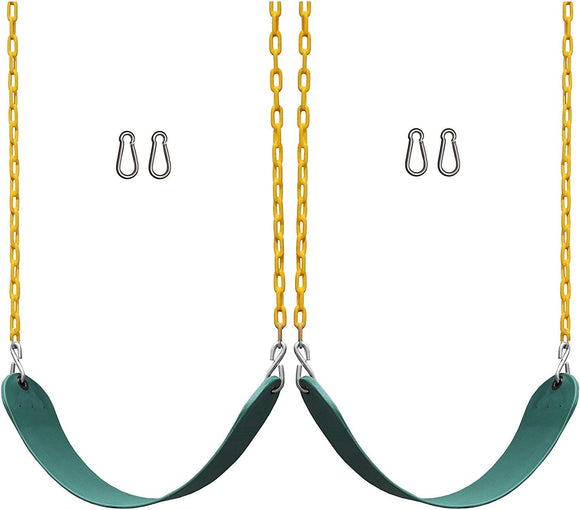 NNEDSZ Pack Swings Seats Heavy Duty 66 Chain Plastic Coated Playground Swing