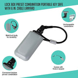 NNEDSZ Lock Box Preset Combination Portable Key Safe with 6 in. Cable Lanyard