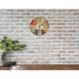 NNEDSZ Large Colourful Wall Clock Kitchen  Office Retro Timepiece