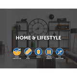 NNEDSZ Large Colourful Wall Clock Kitchen  Office Retro Timepiece