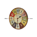 NNEDSZ Large Colourful Wall Clock Kitchen  Office Retro Timepiece
