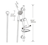 NNEDSZ Held Shower Rail Soap Dish Bathroom Set
