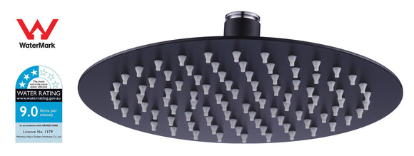NNEDSZ Shower Head Round 304SS Electroplated Matte Black Finish