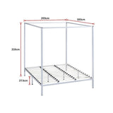 NNEDSZ 4 Four Poster King Bed Frame