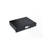 NNEDSZ 19" Rack Mount 2U Steel Plate DJ Drawer Equipment Cabinet Locking Lockable