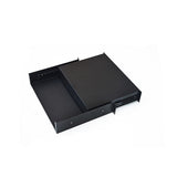 NNEDSZ 19" Rack Mount 2U Steel Plate DJ Drawer Equipment Cabinet Locking Lockable
