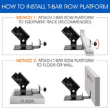 NNEDSZ Bar Row Landmine Platform 360° Swivel Fits 1, 2 Olympic Bars
