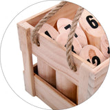 NNEDSZ Number Toss Wooden Set Outdoor Games with Carry Case
