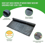 NNEDSZ Heavy Duty Weed Control PP Woven Fabric Weed Mat Gardening Plant 1.83m x 30m