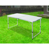 NNEDSZ Aluminium Folding Table 120cm Portable Indoor Outdoor Picnic Party Camping Tables