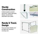 NNEDSZ Aluminium Folding Table 120cm Portable Indoor Outdoor Picnic Party Camping Tables