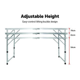 NNEDSZ Aluminium Folding Table 120cm Portable Indoor Outdoor Picnic Party Camping Tables