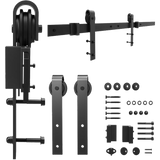 NNEDSZ 1.8m Sliding Barn Door Hardware Heavy Duty Sturdy Kit