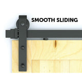 NNEDSZ 1.8m Sliding Barn Door Hardware Heavy Duty Sturdy Kit
