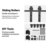 NNEDSZ 1.8m Sliding Barn Door Hardware Heavy Duty Sturdy Kit