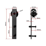 NNEDSZ 1.8m Sliding Barn Door Hardware Heavy Duty Sturdy Kit