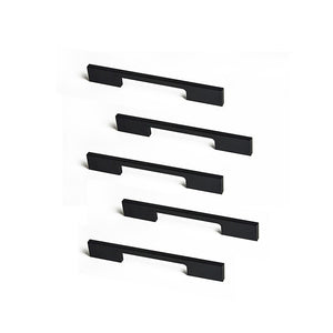 NNEDSZ 5 x 128mm Kitchen Handle Cabinet Cupboard Door Drawer Handles square Black furniture pulls