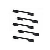NNEDSZ 5 x 128mm Kitchen Handle Cabinet Cupboard Door Drawer Handles square Black furniture pulls