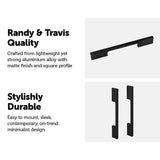 NNEDSZ 5 x 128mm Kitchen Handle Cabinet Cupboard Door Drawer Handles square Black furniture pulls